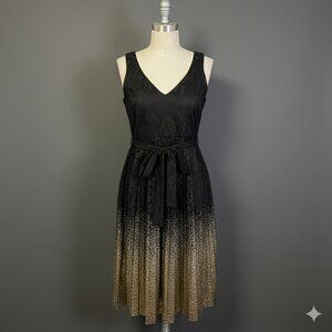 Elegant Black and Gold Women's Dress